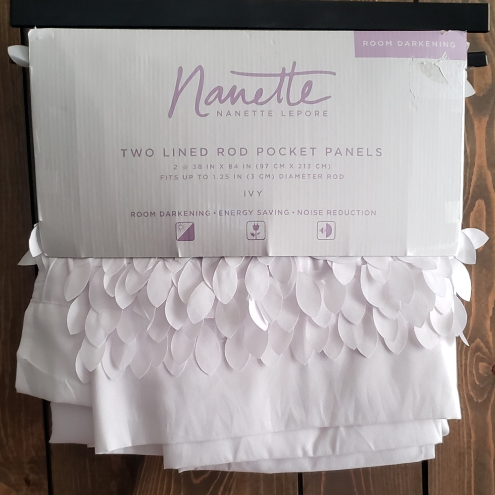 Nanette Lapore White Rod Pocket Panels (2)